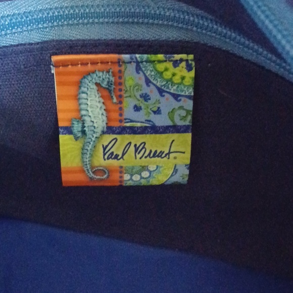 Paul Brent Canvas Beach Tote Bag / Purse With Beaded Starfish - Picture 15 of 16